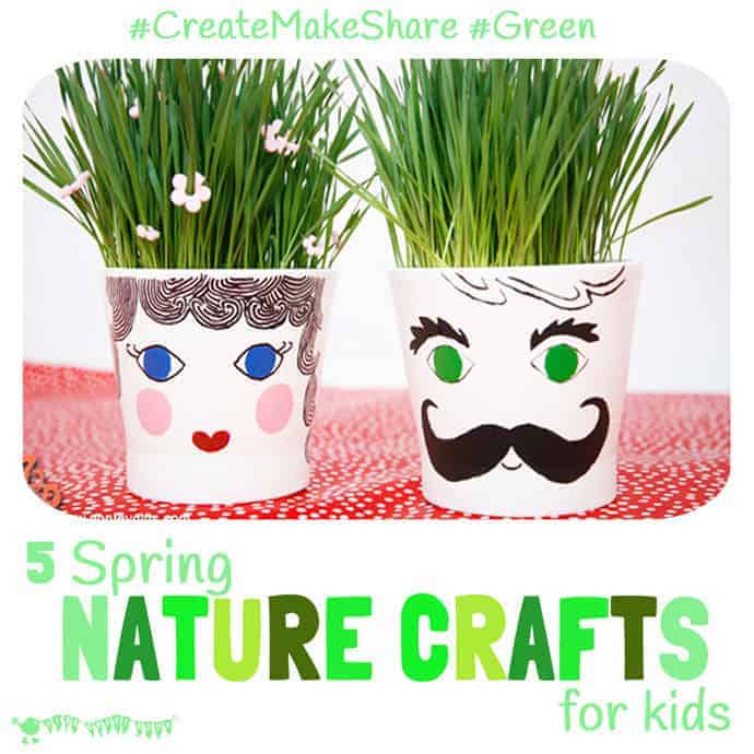 SPRING NATURE CRAFTS FOR KIDS - Shake off the Winter cabin fever and get interacting with Nature outside with these fun and easy ideas.