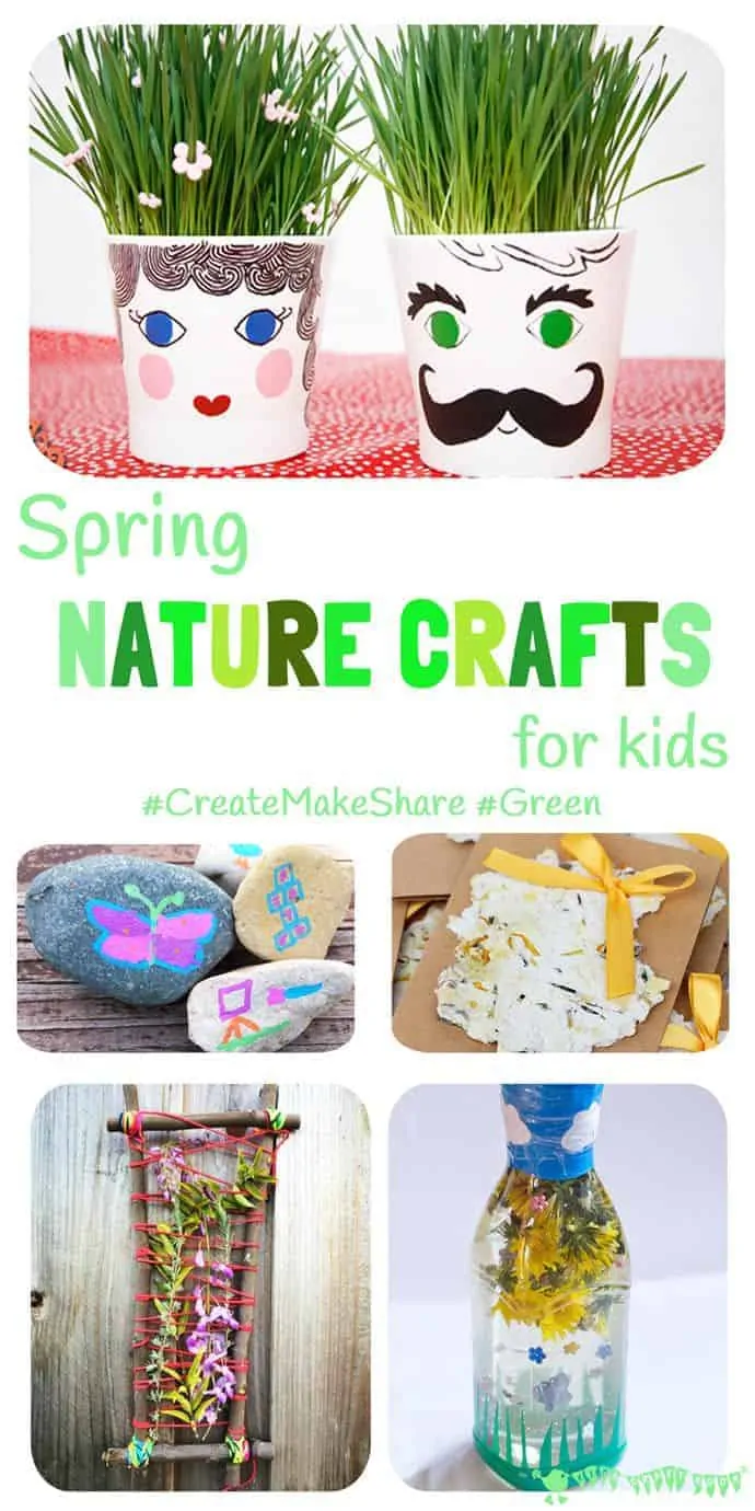 SPRING NATURE CRAFTS FOR KIDS - Shake off the Winter cabin fever and get interacting with Nature outside with these fun and easy ideas.