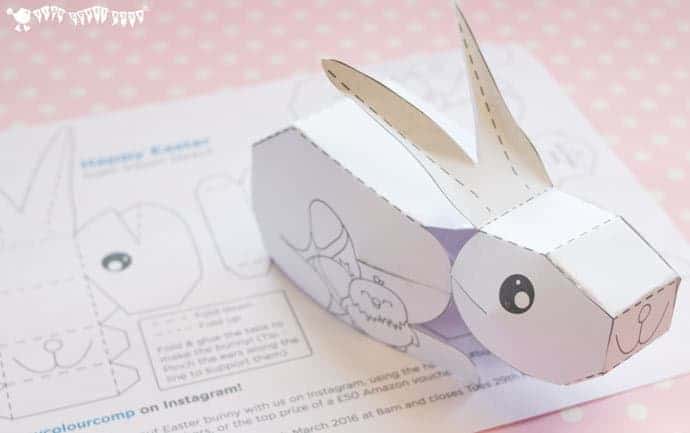 Kids will love this free 3D Easter Bunny printable. Simply print, cut out, stick and decorate to make an Easter Bunny craft you can actually play with.