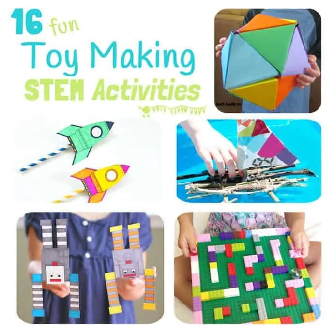 Toy Making STEM projects - inspire kids skill building in Science, technology, Engineering and Math with these STEM activities.