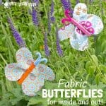 This FABRIC CLOTHESPIN BUTTERFLY CRAFT is cute, colorful and easy. Kids will love to decorate the house or garden with their beautiful handmade butterflies.