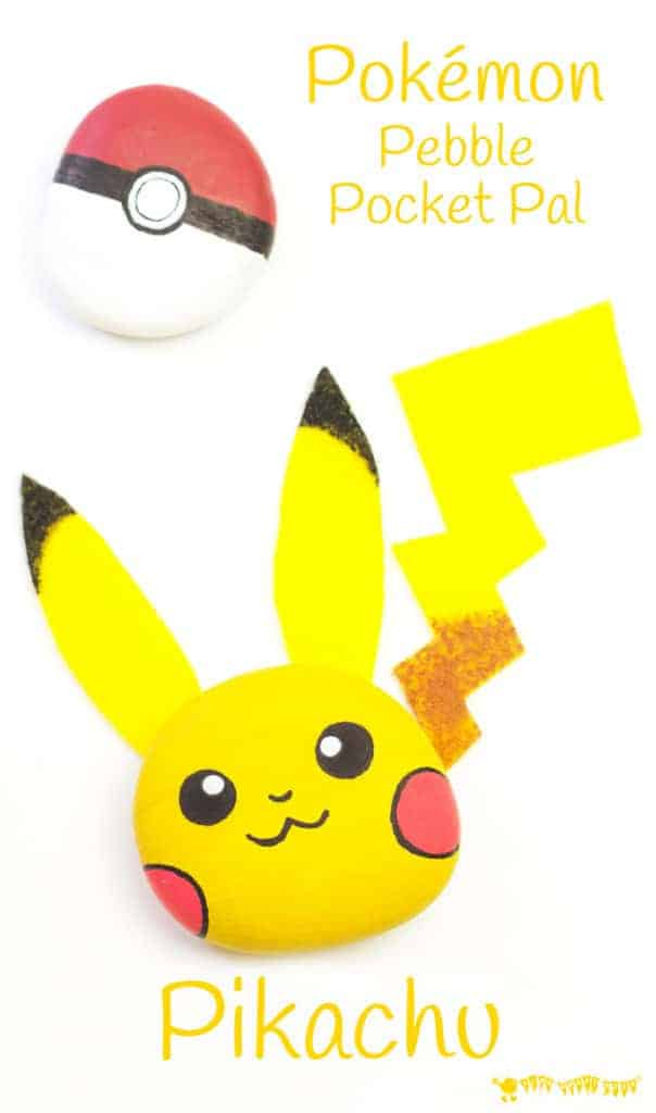 We love this easy and cute Pikachu Craft - a Pokémon pebble craft that's the perfect pocket pal you can actually play with! This fun Pebble Pikachu is a great Pokemon DIY for Pokemon Go fans...gotta catch 'em all! Lot's more coming soon...