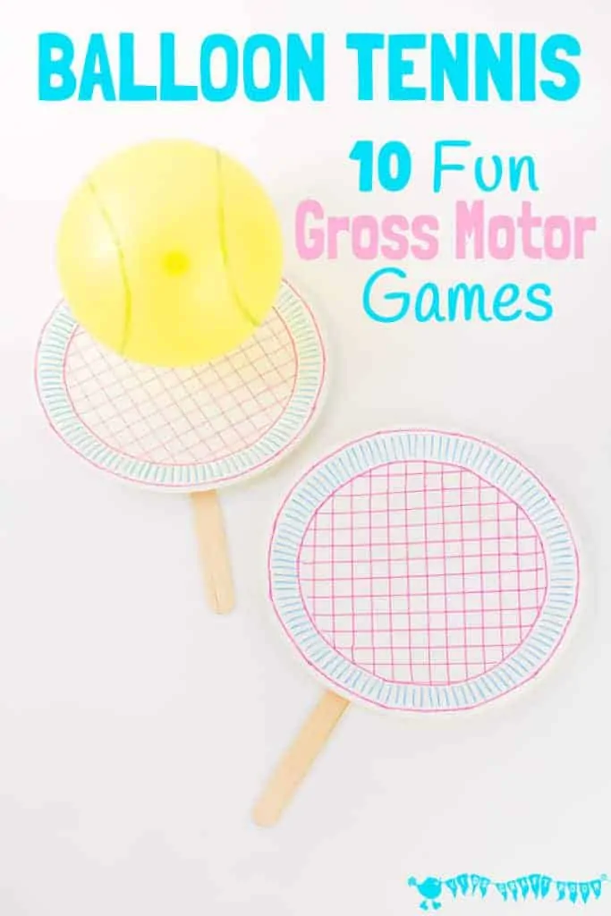10 FUN GROSS MOTOR BALLOON TENNIS GAMES to enjoy whatever the weather! Build gross motor skills, get active and let off steam. Indoor games for kids they'll enjoy again and again. Play ideas for the whole family. #kidscraftroom #games #familygames #kidsgames #balloons #balloongames #play #playideas #tennis #grossmotor #motorskills #grossmotorskills #kidsactivities #kidsgames #boredombusters