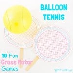 10 FUN GROSS MOTOR BALLOON TENNIS GAMES to enjoy whatever the weather! Build gross motor skills, get active and let off steam. Indoor games for kids they'll enjoy again and again. Play ideas for the whole family. #kidscraftroom #games #familygames #kidsgames #balloons #balloongames #play #playideas #tennis #grossmotor #motorskills #grossmotorskills #kidsactivities #kidsgames #boredombusters