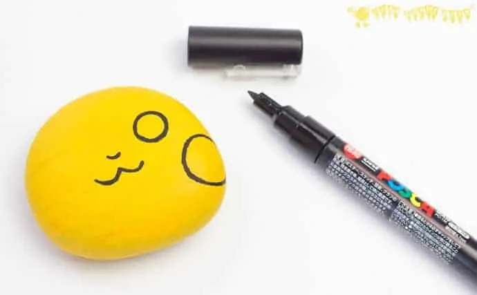 starting-to-add-features-to-Pikachu-craft-a-cute-pebble-Pokemon-DIY