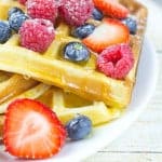 Gluten Free Honey Waffles are perfect for when you're in a rush! Quick, easy, super versatile and tasty. Great for kids breakfasts and snacks.