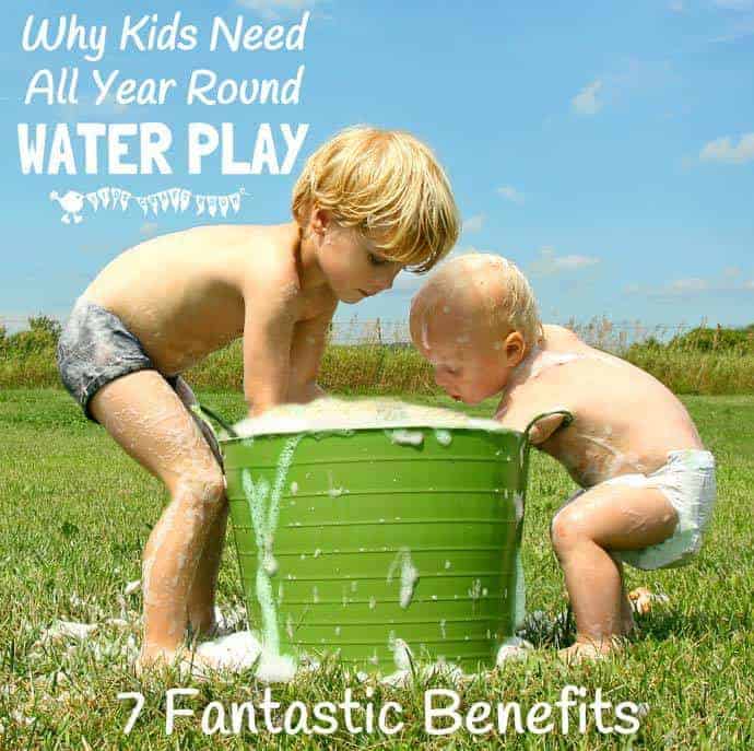 Water play is great fun and not just for Summer!  Discover the full benefits of water play and tips to easily incorporate it into your day to day play schedule throughout the whole year.