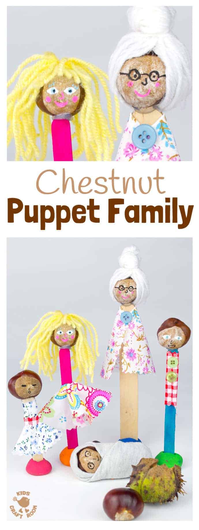 Puppet Family Chestnut Craft-Buckeye Craft - Kids Craft Room