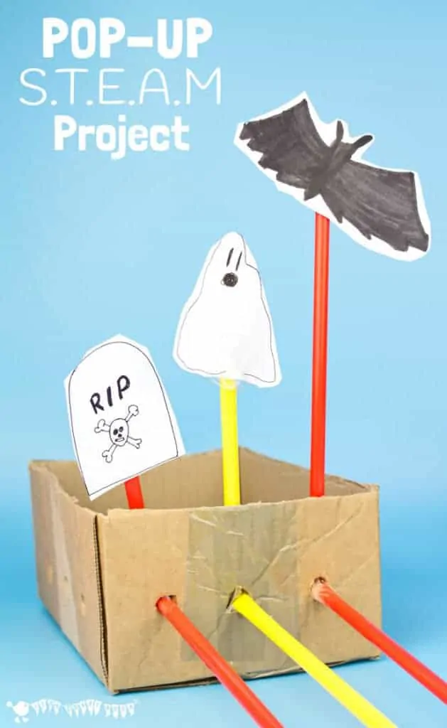POP-UP HALLOWEEN STEM ACTIVITY - Kids of all ages will love this pop-up Halloween STEM project. A Halloween activity for kids that's fun and educational! #halloween #halloweenactivities #halloweenstemactivities #halloweenstemprojects #STEM #STEAM #steamactivities #steamprojects #stemactivities #stemprojects #popup #popuptoys #kidsactivities #kidscraftroom