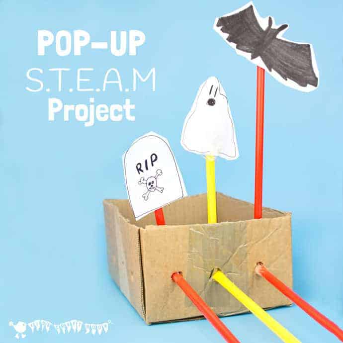 HALLOWEEN POP-UP STEAM PROJECT - Kids of all ages will love this spooky pop-up STEAM challenge and you can easily adapt it to any theme throughout the year too.