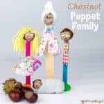 Make a Puppet Family with this fun and creative chestnut craft for kids. These chestnut people will give kids hours of imaginative play & story telling. (buckeye craft/ conker craft)