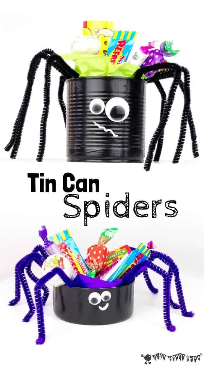 Tin Can Spider Craft step 6.