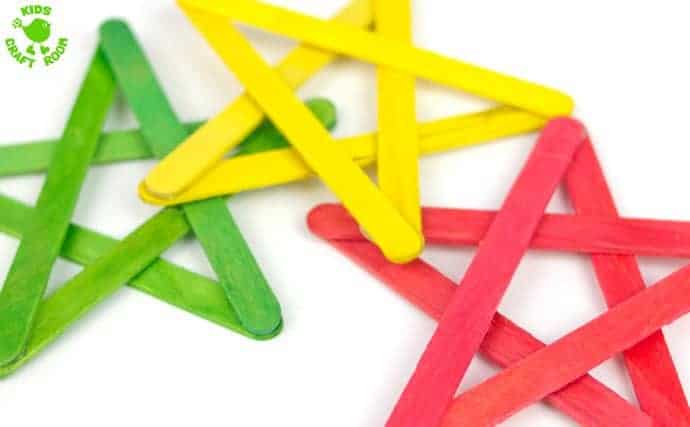 How to make a popsicle stick star step 6