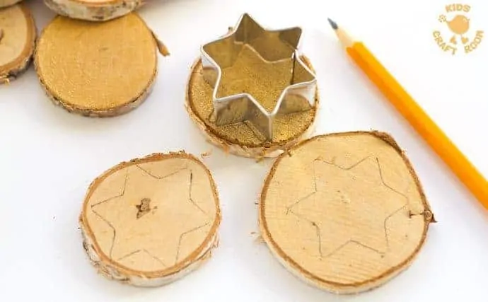 Sparkly-Star-Wood-Slice-Ornaments-step-1