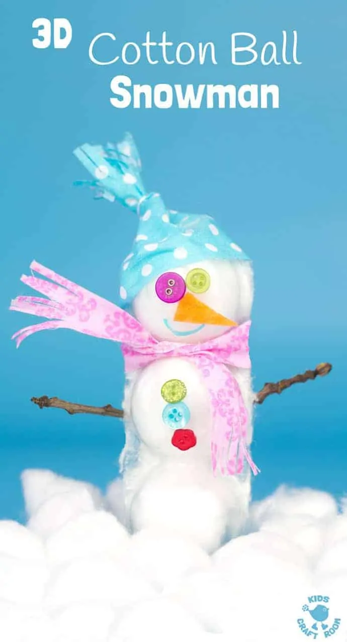 Cotton Ball Rainbow Snowflake - Happy Toddler Playtime