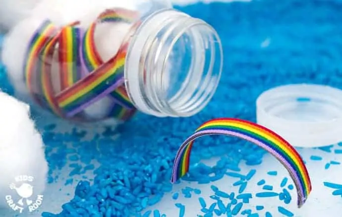 Rainbow Discovery Bottle for Sensory Play and Exploration