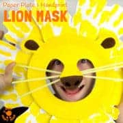 Handprint and Paper Plate Lion Masks - Kids Craft Room