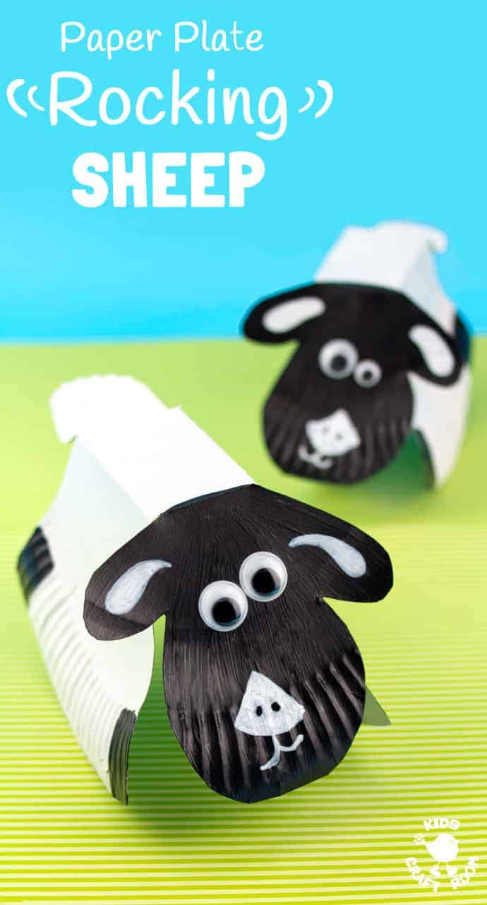 ROCKING PAPER PLATE SHEEP CRAFT - Here's a spring craft kids will love. This rocking sheep or lamb craft is easy to make and so much fun! The movement really brings this kids animal craft to life. This is a paper plate craft the kids will enjoy playing with again and again.
