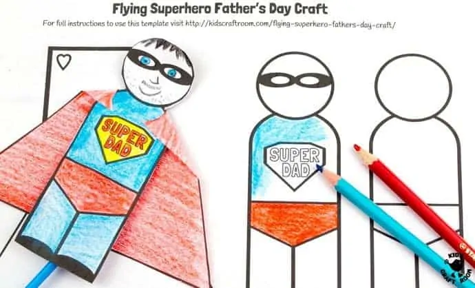 FLYING SUPERHERO FATHER'S DAY CRAFT step 1