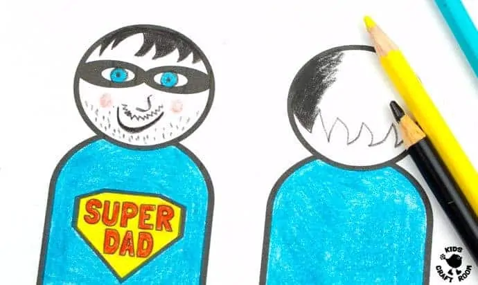 FLYING SUPERHERO FATHER'S DAY CRAFT step 2