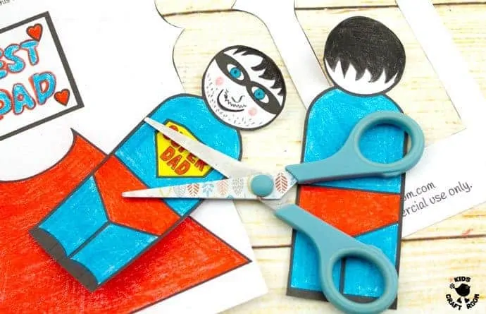 FLYING SUPERHERO FATHER'S DAY CRAFT step 4