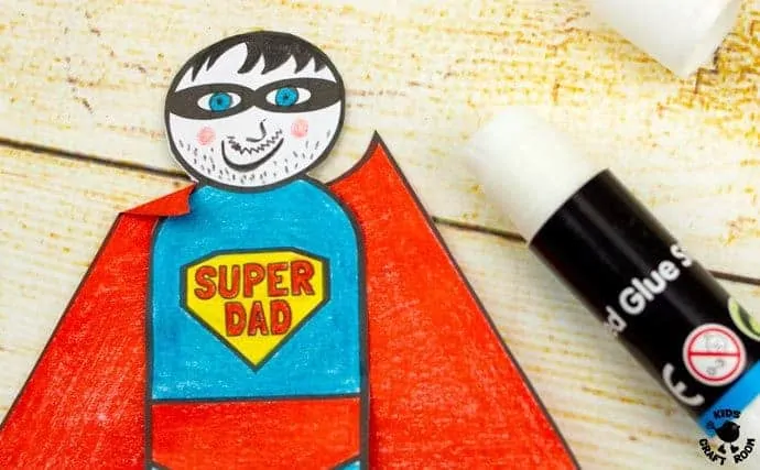 FLYING SUPERHERO FATHER'S DAY CRAFT step 6