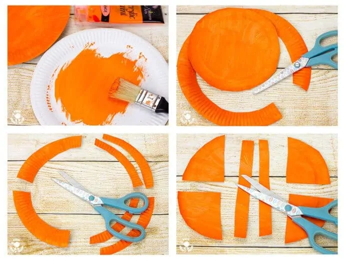 PAPER PLATE CRAB CRAFT STEPS 1 - 4- This interactive Rocking Paper Plate Crab Craft is a fun kids Summer craft. Children will love rocking and nipping with these adorable homemade crabs and their cheeky moveable pincers. 