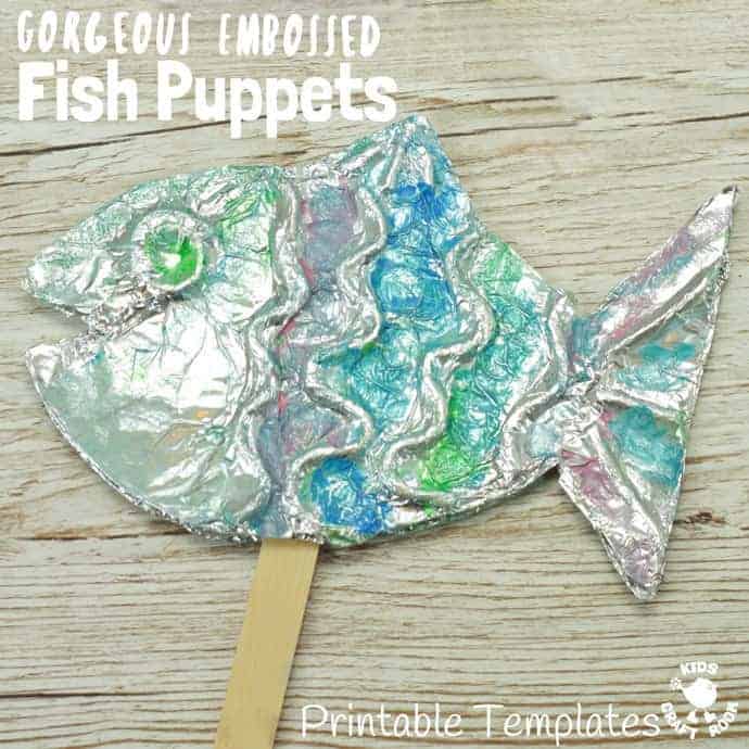 Gorgeous Embossed Foil Fish Craft - Kids Craft Room