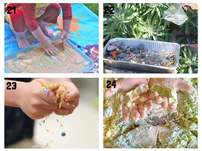 THE BEST SUMMER SENSORY PLAY IDEAS 21-24 - Want Summer sensory activities to keep the kids engaged, playing and learning? These 25+ Fun Summer Sensory Play Activities will be a hit with kids big and small.