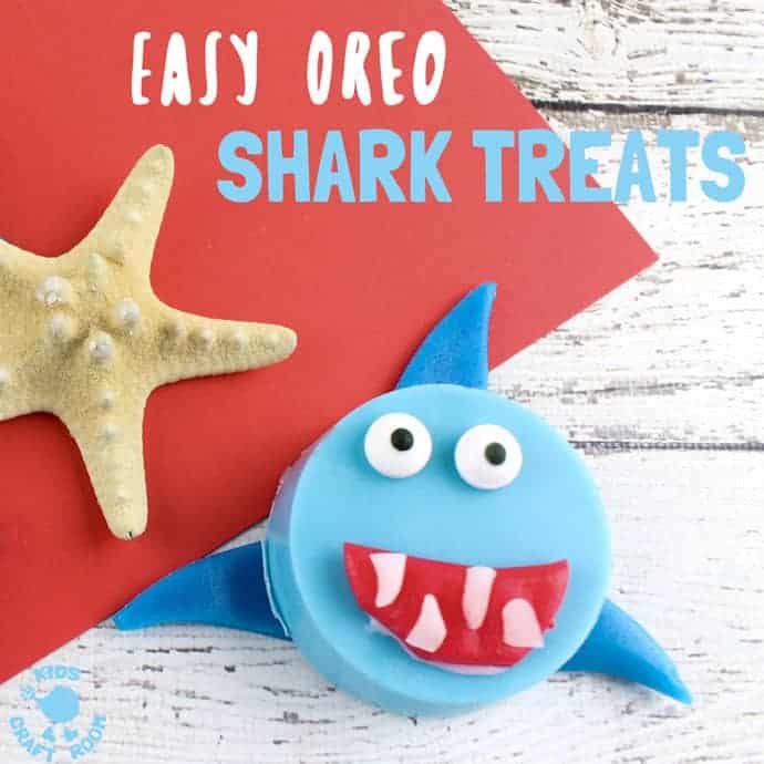 OREO SHARK TREATS are great for cooking with kids. A fin-tastic Summer activity perfect for shark week and ocean themes. Shark Cookies taste delicious and look adorable!