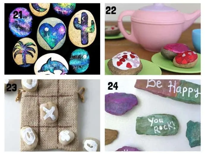 COOL KIDS ROCK CRAFTS 21-24 Do your kids love collecting pebbles? If you've got a little Nature collector then you'll love 20+ Awesome Fun Rock Crafts For Kids. These rock painting ideas make fantastic rock activities for fun all year round! 