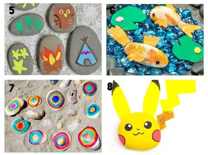 COOL KIDS ROCK CRAFTS 5-8 Do your kids love collecting pebbles? If you've got a little Nature collector then you'll love 20+ Awesome Fun Rock Crafts For Kids. These rock painting ideas make fantastic rock activities for fun all year round! 