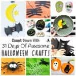 31 DAYS OF AWESOME HALLOWEEN CRAFTS FOR KIDS - Want to make the most of Halloween? Enjoy 31 Days Of Awesome Halloween Crafts for kids and get creative right through October. Witches, spiders, ghosts and ghouls we've got it all. A Halloween crafting feast!