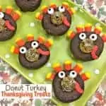Donut Thanksgiving Turkey Treats are so fun for kids to make and eat. An easy no-cook Thanksgiving recipe that looks super cute and tastes delicious!