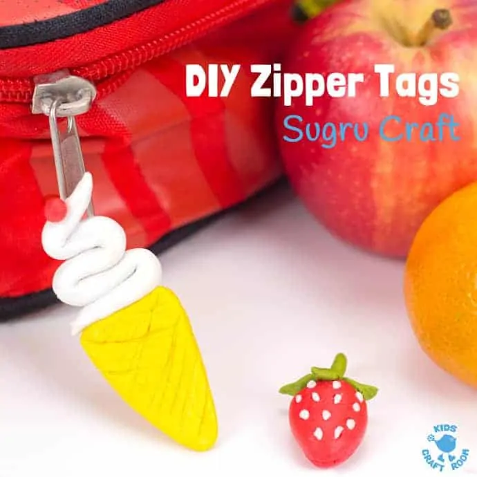 DIY ZIPPER TAG CRAFT - Make cool Zipper Tags for lunch boxes, bags and coats with Sugru, the world's first moldable glue that turns to rubber! If your kids like play dough, they'll love Sugru! The only limit to Sugru crafts is your imagination. Fun glue modelling material for kids to create, improve and mend.
