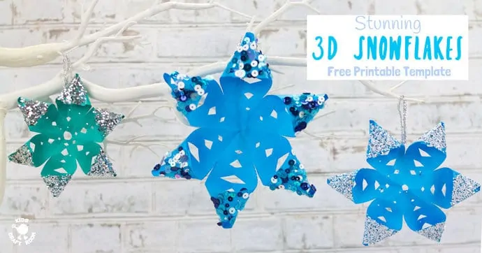 Stunning 3D Snowflake Craft step 9.