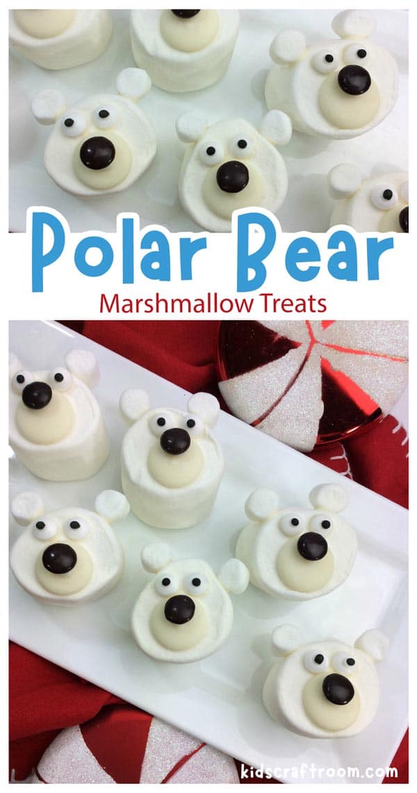 A collage of Marshmallow Polar Bear photographs overlaid with text.