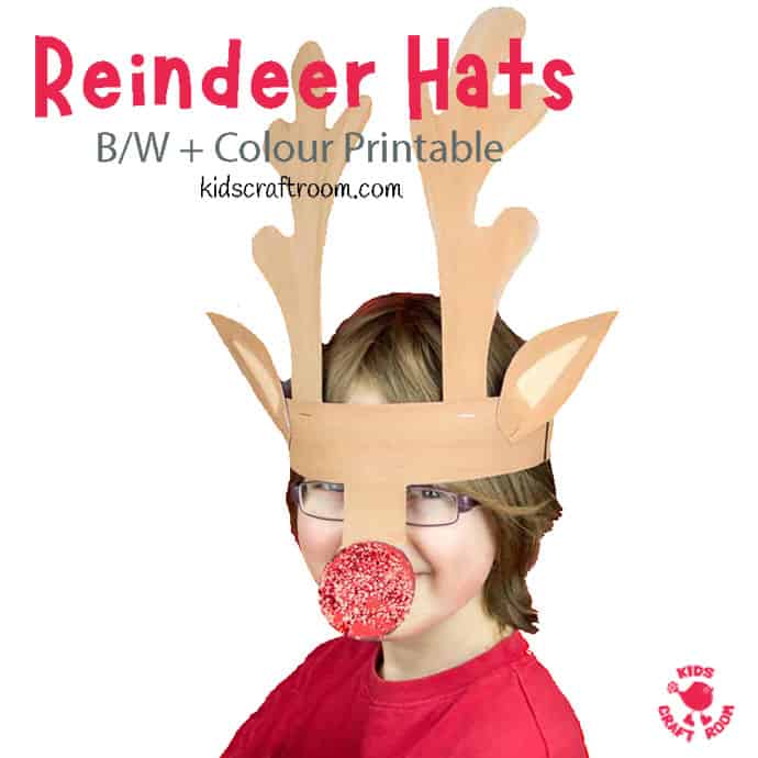 Printable Reindeer Antlers Hat pin image 1