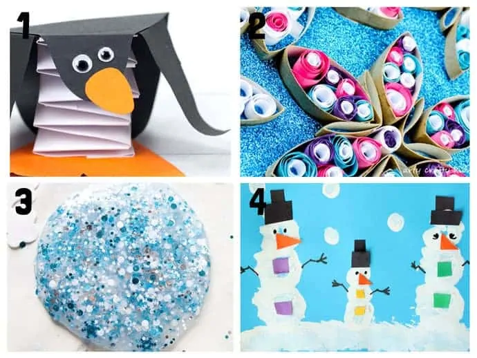 1-4 New Wonderful Winter Crafts For Kids