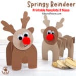 Printable Accordion Paper Reindeer Craft