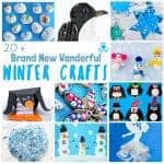 Bored of the same old Winter craft ideas? Here's 20+ BRAND NEW WONDERFUL WINTER CRAFTS not to be missed! Grab the kids for a fun and frosty craft time. #Winter #WinterCrafts #WinterCraftIdeas #WinterCraftsForKids #kidscrafts #WinterIdeas #Winterideasforkids #Winterart #Winterartideas #craftideas #kidscraftroom #seasonalcrafts #penguincrafts #snowflakecrafts #snowmancrafts