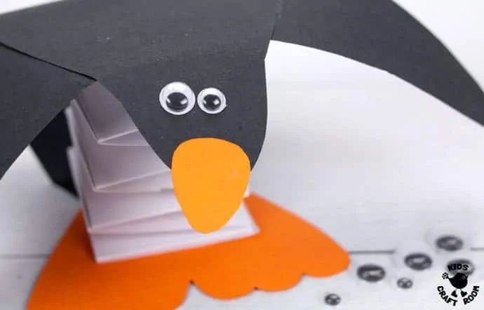 Pop Up Penguin Craft For Kids step 10.
