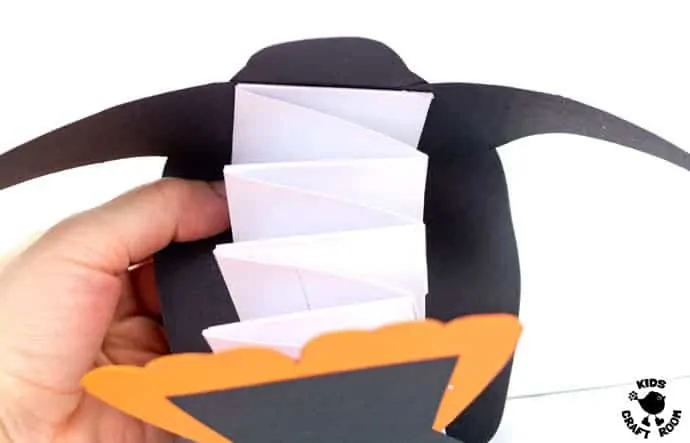 Pop Up Penguin Craft For Kids step 9.