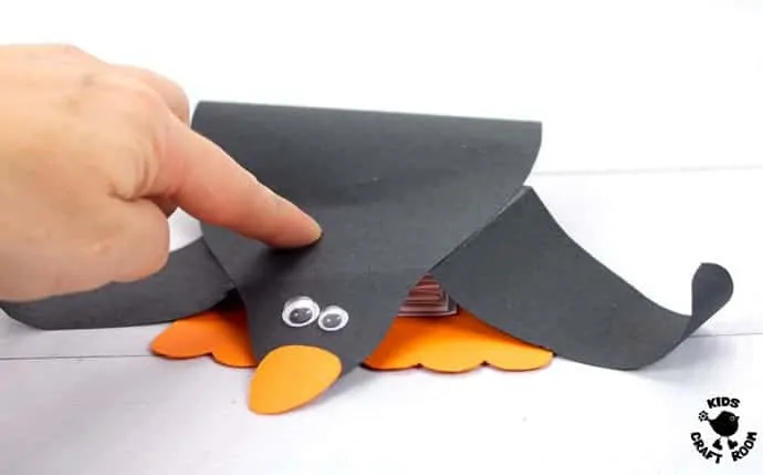 Pop Up Penguin Craft For Kids step 12.