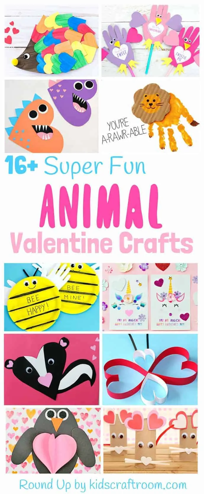 ANIMAL VALENTINE CRAFTS FOR KIDS - Need something a bit fun and different for Valentine's Day? How about these cool Animal Valentines? They're not too soppy so your boys and girls will love them! #valentines #valentinesday #valentinecraft #valentinecrafts #animalcrafts #animal #kidscrafts #craftsforkids #kidscraftideas #kidsactivities #crafts #craft #preschool #preschoolcraft #toddlercrafts #prek #craftideas 