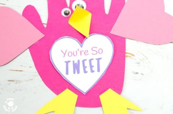 Adorable Handprint Love Birds Kids Craft Room
