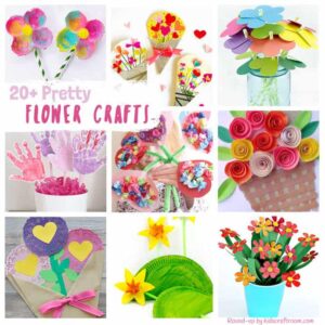 20+ PRETTY FLOWER CRAFTS FOR KIDS - all of them are truly gorgeous! Flower crafts are a fabulously fun way to get creative with the kids in Spring and Summer and they make gorgeous gifts and greeting cards for special occasions too like Mother's Day, Valentine's Day and birthdays. #kidscraftroom #flowers #flowercrafts #diyflowers #homemadeflowers #kidscrafts #craftsforkids #mothersday #mothersdaycrafts #mothersdaygifts #valentinecrafts #summercrafts #springcrafts via @KidsCraftRoom