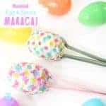 EASY AND FUN EASTER EGG MARACAS - Kids will love learning how to make egg shakers and making their own music! It's a simple Spring craft for all ages and a great way to encourage listening skills, music and movement! #easter #eastercrafts #maracas #eggshakers #shakers #eggmaracas #homemadeinstruments #music #musicforkids #diymaracas #kidscrafts #craftsforkids #kidscraftroom #easteractivities #springcrafts #springactivities