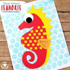 Paper Weaving Seahorse Craft square image