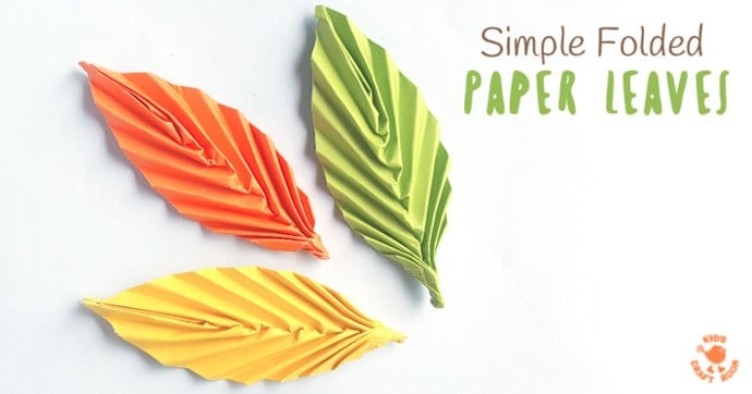 Want to know how to make Folded Paper Leaves quickly and easily? These homemade leaves are so simple and so versatile! Perfect for all sorts of art and craft projects and for homemade decor too. #leaves #leaf #paperleaves #origami #origamileaves #papercrafts #Falldecor #Fallcrafts #Autumn #Autumncrafts